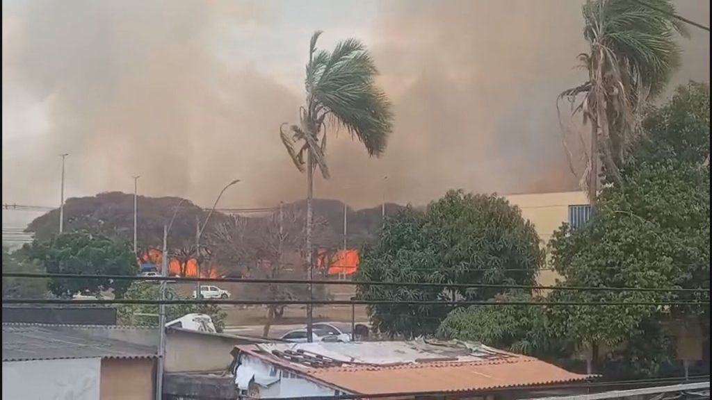 Incêndio no Noroeste DF atinge moradias indígenas; veja vídeo | G1