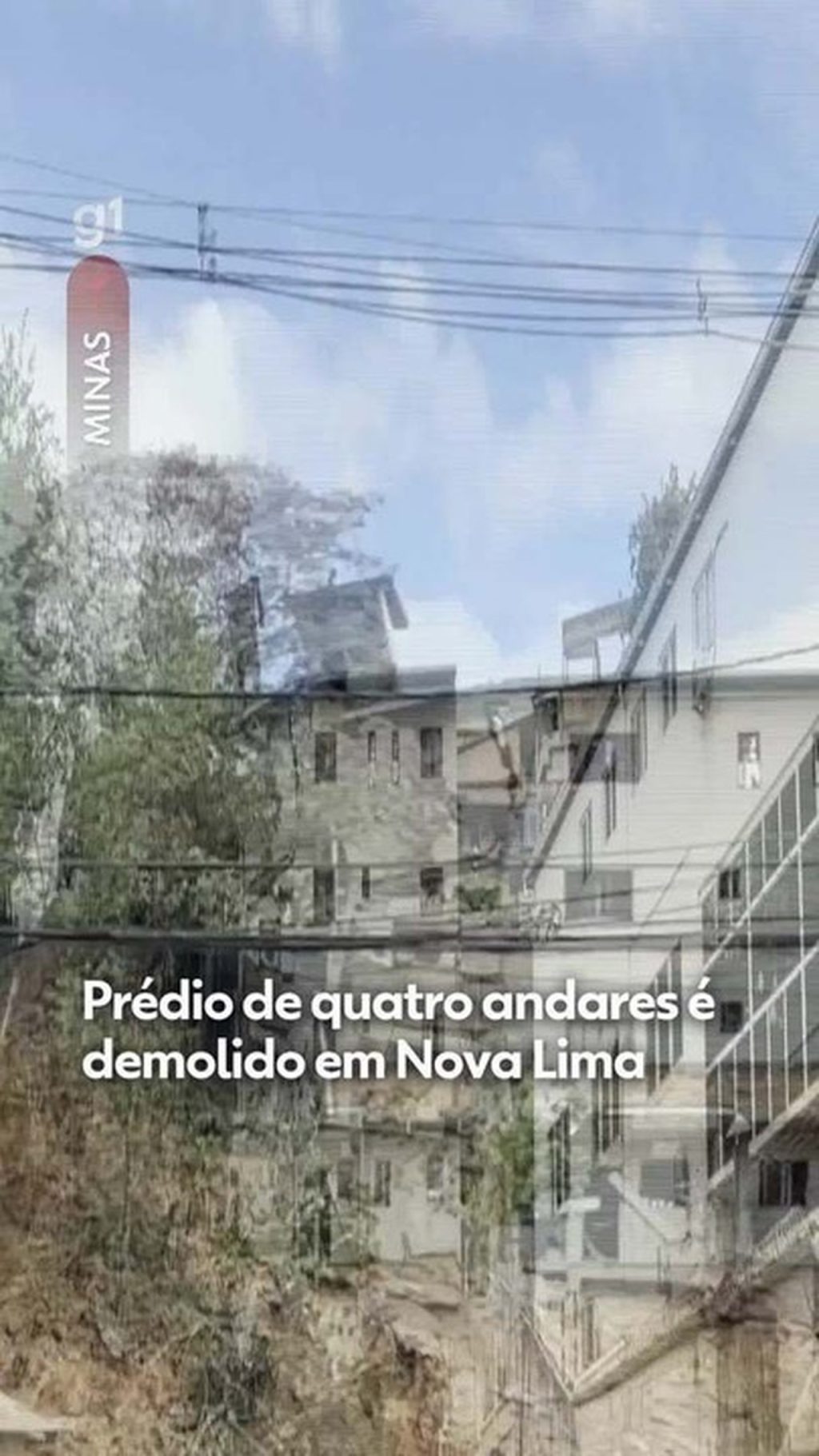 Prédio de quatro andares é demolido após queda de muro de arrimo em Nova Lima; VÍDEO | G1