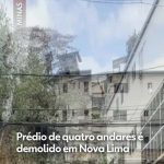 Prédio de quatro andares é demolido após queda de muro de arrimo em Nova Lima; VÍDEO | G1