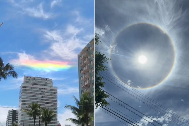 Nuvem 'arco-íris' e anel ao redor do sol: fenômenos impressionam em SP | G1
